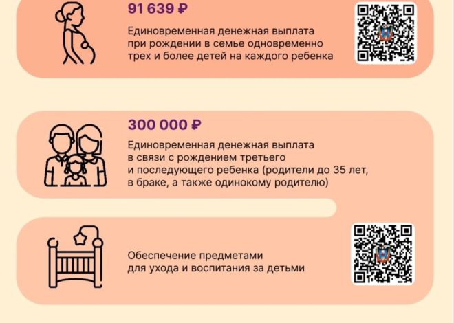 Памятки о мерах поддержки семей, в том числе многодетных